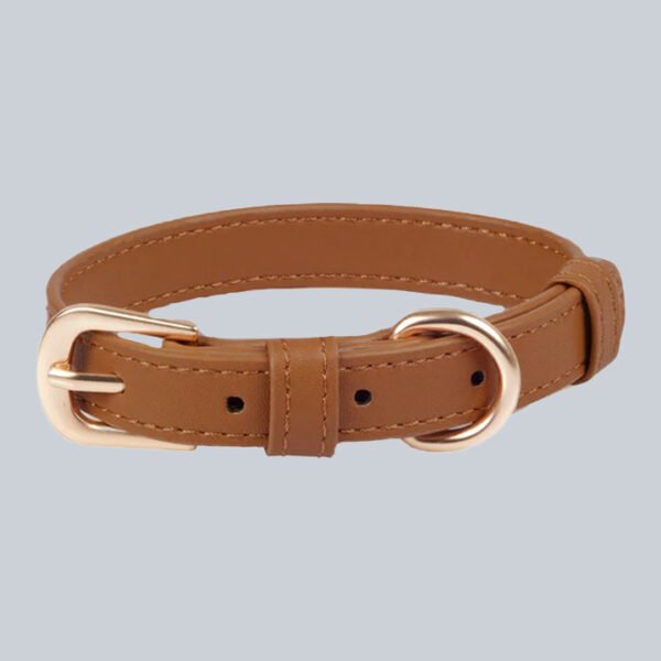 Caramel brown genuine leather dog collar, handmade quality from Nova X Leather Melbourne